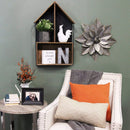 Home Decor House Decor - 19.88" X 1.97" X 19.88" Galvanized Gold Metal  Flower HomeRoots