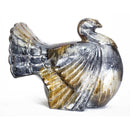 Home Decor Interior Decoration - 11" X 11'.75" X 10'.25" Silver, Bronze, Gold Ceramic Foiled & Lacquered Turkey Figurine HomeRoots
