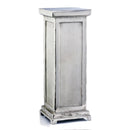 Home Decor Interior Decoration - 12" x 12" x 32" Rough Silver, Short Roman - Pedestal HomeRoots