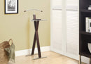 Home Decor Interior Decoration - 14.25" x 21" x 42.5" Cappuccino, Solid Wood, Metal - Valet HomeRoots