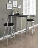Home Decor Interior Decoration - 23.75" x 35.5" x 41" Black, Silver, Mdf, Metal - Home Bar HomeRoots