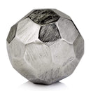 Home Decor Interior Decoration - 4" x 4" x 4" Rough Silver - Sphere HomeRoots