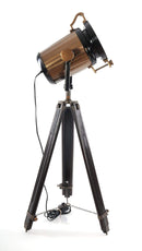 Home Decor Living Room Decor - 28" x 28" x 65.5" Alum/Steel Spot Light Wood Stand Textured Glass HomeRoots