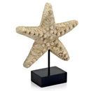 Home Decor Living Room Decor - 3'.5" X 12" X 15" Natural Wood Starfish On Stand HomeRoots