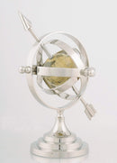 Home Decor Living Room Decor - 8.5" x 10" x 12.5" Alum Armillary HomeRoots