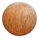 Home Decor Outdoor Decor - 1" x 16" x 14" Sandstone, Ribbed Finish, Outdoor, Light - Ball HomeRoots