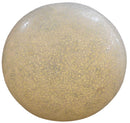 Home Decor Outdoor Decor - 1" x 18" x 17" White, Sandstone, Outdoor Light And Glass Pieces - Ball HomeRoots