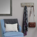 Home Decor Rustic Home Decor - 18" X 1.5" X 6" White Bless This Home Wood Hooks HomeRoots