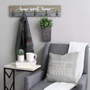 Home Decor Rustic Home Decor - 29.92" X 2.95" X 6.3" Distressed Wood Rustic Home Sweet Home Hooks HomeRoots