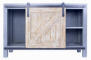 Home Decor Rustic Home Decor - 47" X 20" X 33" Gray W/ Distressed Wood MDF, Wood, Iron Gray Sideboard with a Door and Shelves HomeRoots