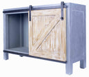 Home Decor Rustic Home Decor - 47" X 20" X 33" Gray W/ Distressed Wood MDF, Wood, Iron Gray Sideboard with a Door and Shelves HomeRoots