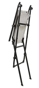 Home Decor Rustic Home Decor - Folding Armchair - Black Steel Frame - Galet Duo Fabric HomeRoots