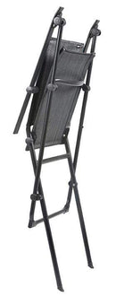 Home Decor Rustic Home Decor - Folding Armchair - Black Steel Frame - Obsidian Duo Fabric HomeRoots