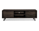 Home Decor Rustic Home Decor - Tv Unit Oak Veneer4 Drawers Wash Grey Oak Veneer Metal Legs. HomeRoots