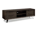 Home Decor Rustic Home Decor - Tv Unit Oak Veneer4 Drawers Wash Grey Oak Veneer Metal Legs. HomeRoots