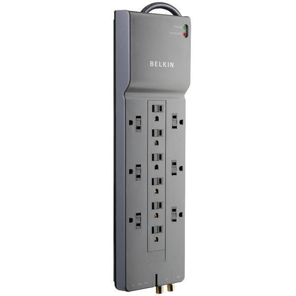 Home/Office Surge Protector (12-Outlet; Telephone & Coaxial Protection)-Surge Protectors-JadeMoghul Inc.