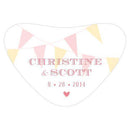 Homespun Charm Heart Container Sticker Sweet (Pack of 1)-Wedding Favor Stationery-Classical Green-JadeMoghul Inc.