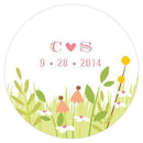 Homespun Charm Large Sticker Sweet (Pack of 1)-Wedding Favor Stationery-Classical Green-JadeMoghul Inc.