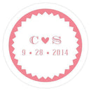 Homespun Charm Small Sticker Sweet (Pack of 1)-Wedding Favor Stationery-Watermelon-JadeMoghul Inc.