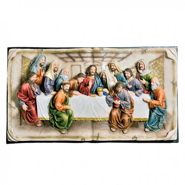 Homili Novelty Last Supper Plaque-Wall Accents-Multi-Ceremic Polyresin-JadeMoghul Inc.