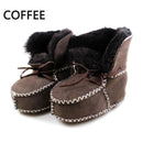 Hongteya winter Genuine Leather baby shoes boots infants warm shoes fur wool girls baby booties Sheepskin boy baby boots-coffee-2-JadeMoghul Inc.