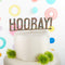 Hooray Multicolor Glitter Acrylic Cake Topper-Wedding Cake Toppers-JadeMoghul Inc.