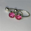Hot Sale 16 Colors Clip On Earrings For Women 4mm Crystal Ear Cuff Jewelry Fake Piercing Zinc Alloy Ear Clips Oringe Girl Gift-Pink-JadeMoghul Inc.