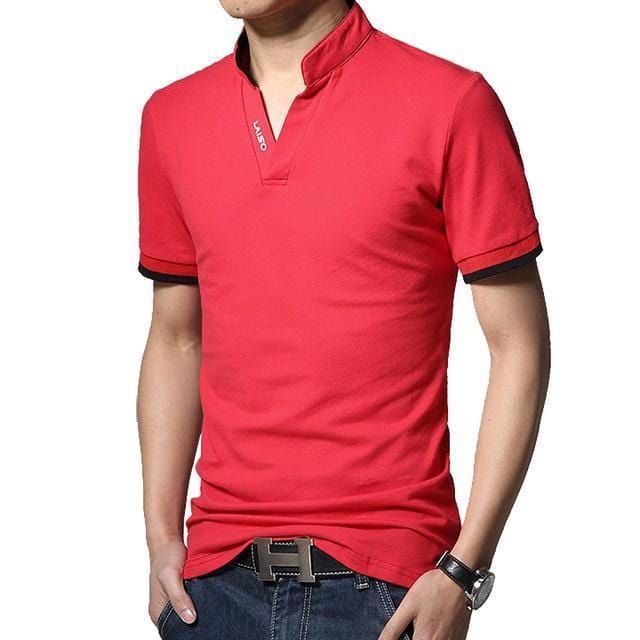 Hot Sale New 2018 Fashion Brand Men polo shirt Solid Color Long-Sleeve Slim Fit Shirt Men Cotton polo Shirts Casual Shirts 5XL-Short Red-S-JadeMoghul Inc.