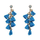Hot sale New FIRENZE FRINGE DROPS earrings fashion women statement dangle T Earrings for women JEWELRY-blue-JadeMoghul Inc.