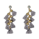 Hot sale New FIRENZE FRINGE DROPS earrings fashion women statement dangle T Earrings for women JEWELRY-gray-JadeMoghul Inc.