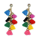 Hot sale New FIRENZE FRINGE DROPS earrings fashion women statement dangle T Earrings for women JEWELRY-multi-JadeMoghul Inc.