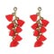 Hot sale New FIRENZE FRINGE DROPS earrings fashion women statement dangle T Earrings for women JEWELRY-red-JadeMoghul Inc.