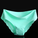 Hot Sale Silk Lace Brand Panties; Women's Seamless Traceless Briefs Underwear; Lady Fashion Cosy Intimates Panty Nine Colors-green-S-JadeMoghul Inc.