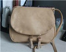Hot Sale Tassel Women Bag Leather Handbags Cross Body Shoulder Bags Fashion Messenger Bag Women Handbag Bolsas Femininas-light khaki-JadeMoghul Inc.