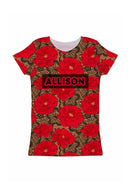 Hot Tango Customized NAME Zoe T-Shirt - Girls-Hot Tango-18M/2-Red/Black/Lace-JadeMoghul Inc.