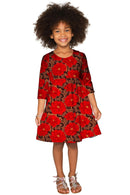 Hot Tango Gloria Empire Waist Floral Mommy and Me Dress-Hot Tango-18M/2-Red/Black/Lace-JadeMoghul Inc.