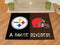 House Divided Mat Large Area Rugs Cheap NFL Steelers Browns House Divided Rug 33.75"x42.5" FANMATS