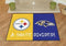 House Divided Mat Large Area Rugs NFL Steelers Ravens House Divided Rug 33.75"x42.5" FANMATS