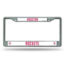 Cool License Plate Frames Houston Rockets Chrome Frame