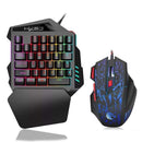HXSJ J50 Ergonomic Keyboard And Mouse Combo Colorful Backlight One-Handed Wired Gaming Keyboards 5500DPI PC Gamer Set For LOL CS JadeMoghul Inc.