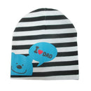 I LOVE MOM/DAD Cartoon Bear Knitted Cotton Beanie Cap Cute Baby Hat Warm Spring Autumn Hats Caps for 0.5-3years old children-dad stripe-JadeMoghul Inc.