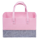Ice Pink and Light Gray Felt Essential Storage Tote-PINK-JadeMoghul Inc.