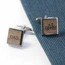 Cufflinks For Men Iconic Hobbies Engraved Square Walnut Cufflinks