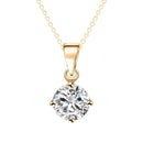 IF ME Simple Fashion Jewelry Silver and Gold Color Round Shape CZ Cubic Zirconia Pendant Necklace for Women Wedding Jewelry-Gold 32OO15-JadeMoghul Inc.