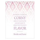Ikat Open Format Table Sign Daiquiri Green (Pack of 1)-Wedding Signs-Dark Pink-JadeMoghul Inc.