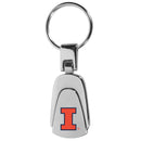 Illinois Fighting Illini Steel Teardop Key Chain-Key Chains-JadeMoghul Inc.