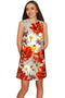 In The Wheat Field Adele Designer Floral Shift Dress - Women-In The Wheat Field-XS-Grey/Red/White-JadeMoghul Inc.