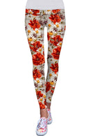 In The Wheat Field Lucy Floral Performance Legging - Women-In The Wheat Field-XS-Grey/Red/White-JadeMoghul Inc.