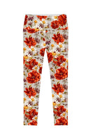 In The Wheat Field Lucy Floral Performance Legging - Women-In The Wheat Field-XS-Grey/Red/White-JadeMoghul Inc.