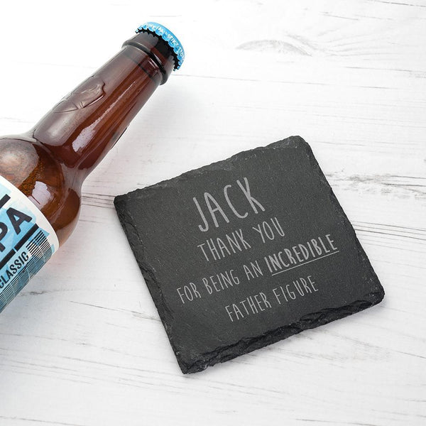 Father's Day Gifts Incredible Father Figure Square Slate Keepsake